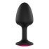 Dorcel Geisha Plug Ruby L - roosakiviga anaaldildo (must) 