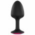 Dorcel Geisha Plug Ruby L - roosakiviga anaaldildo (must) 