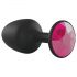 Dorcel Geisha Plug Ruby L - roosa kiviga anaaltapp (must)