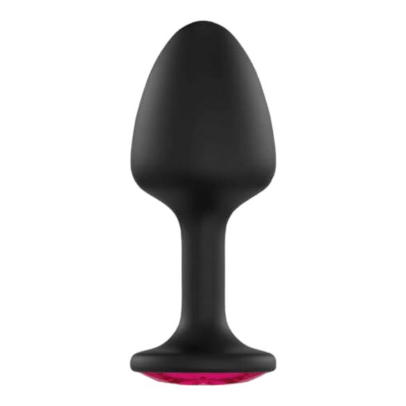 Dorcel Geisha Plug Ruby XL - roosa kiviga anaal dildo (must) 