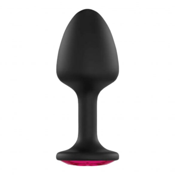 Dorcel Geisha Plug Ruby XL - roosa kiviga anaal dildo (must) 