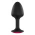 Dorcel Geisha Plug Ruby XL - roosa kiviga anaal dildo (must) 