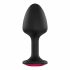 Dorcel Geisha Plug Ruby XL - roosa kiviga anaal dildo (must) 