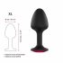 Dorcel Geisha Plug Ruby XL - roosa kiviga anaal dildo (must) 