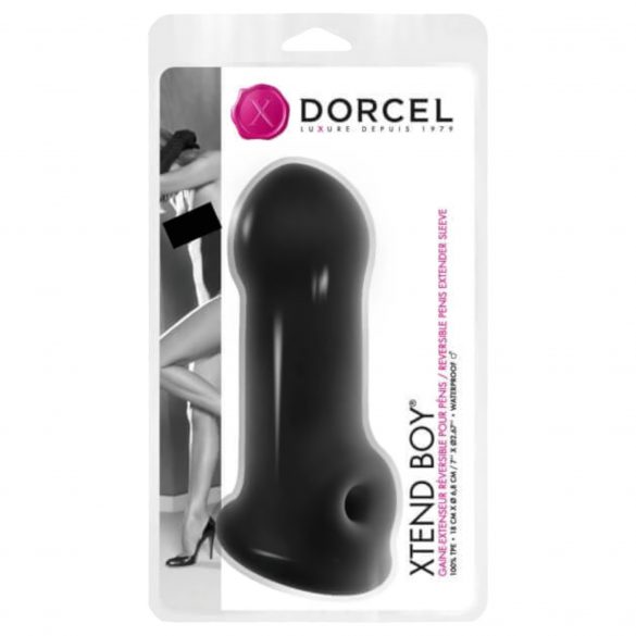 Dorcel Xtend Boy - silikoonist peenisekate (must) 