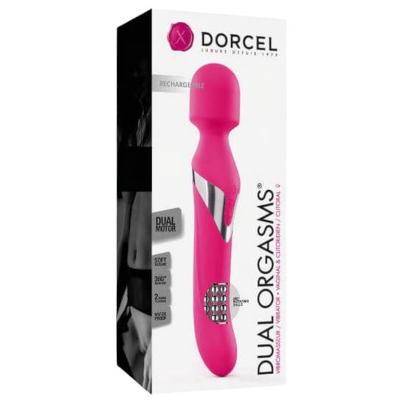 Dorcel Duaal Orgasmi - laetav 2in1 vibraator-massöör (roosa)