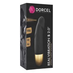   Dorcel Real Vibration S 2.0 - akutoitega vibraator (must-kuldne)