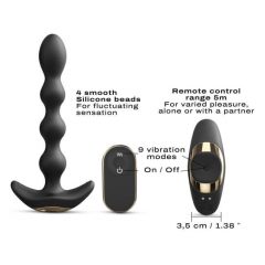 Dorcel Flexi Pallid - juhtmeta, laetav anaalvibraator (must)