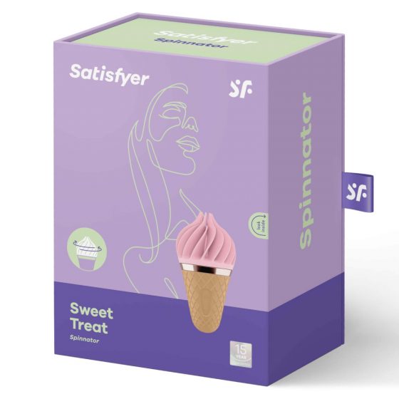 Satisfyer Sweet Treat - akutoitega pöörlev kliitori vibraator (roosa-pruun)