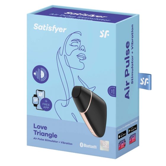 Satisfyer Love Triangle - nutikas õhulaine kliitoristimulaator (must)