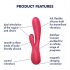 Satisfyer Mono Flex - nutikas veekindel vibraator (punane)