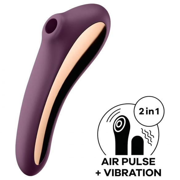 Satisfyer Dual Kiss - 2in1, akuga vagina- ja kliitorivibraator (lilla)