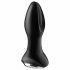 Satisfyer Rotator Plug 2 - akuga, pärlitega anaalvibraator (must) 