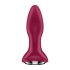 Satisfyer Rotator Plug 2 - akuga, pärliga anaalvibraator (fuksia) 