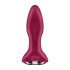 Satisfyer Rotator Plug 2 - akuga, pärliga anaalvibraator (fuksia) 