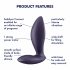 Satisfyer Power Plug - nutikas anaaldildo (lilla)