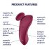 Satisfyer Sexy Secret - nutikas veekindel püksikutepesu vibraator (bordoo)