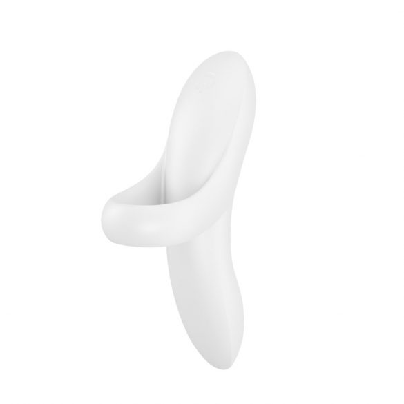 Satisfyer Bold Lover - akulaetav, veekindel sõrmevibraator (valge) 