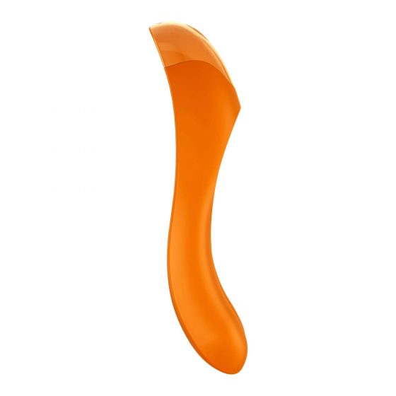Satisfyer Candy Cane - akulaaditav veekindel kaheharuline vibraator (oranž)