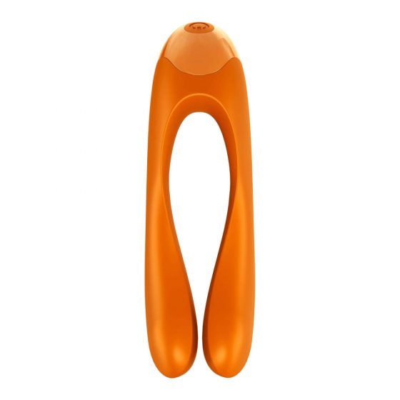 Satisfyer Candy Cane - akulaaditav veekindel kaheharuline vibraator (oranž)