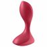 Satisfyer Backdoor Lover - akutoitega, veekindel anaalvibraator (punane) 