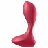 Satisfyer Backdoor Lover - akutoitega, veekindel anaalvibraator (punane) 