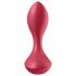 Satisfyer Backdoor Lover - akutoitega, veekindel anaalvibraator (punane) 