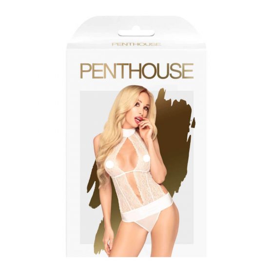 Penthouse Perfect Lover - kaelarihmaga body (valge)
