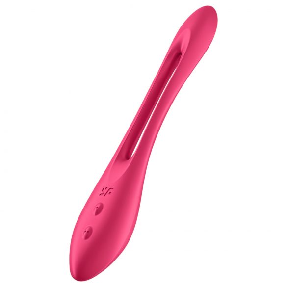 Satisfyer Elastic Joy - akuga, paindlik paarivibraator (punane)