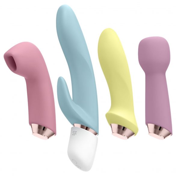 Satisfyer Vaimustav Nelik - akulaadijaga vibraatorikomplekt (4-osaline) 