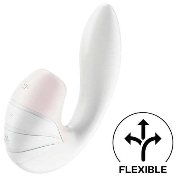 Satisfyer Supernova - aku, õhulainetega 2in1 vibraator (valge)