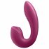 Satisfyer Sunray - laetav, õhulainete 2in1 vibraator (punane) 