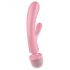 Satisfyer Triple Lover - G-punkti ja masseeriv vibraator (roosa)