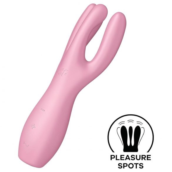 Satisfyer Threesome 3 - laetav kliitorivibraator (roosa)