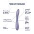 Satisfyer G-spot Flex 2 - akuga, veekindel G-punkti vibraator (lilla)