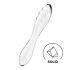 Satisfyer Dazzling Crystal 1 - 2-otsaline klaasdildo (läbipaistev) 