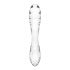 Satisfyer Dazzling Crystal 1 - 2-otsaline klaasdildo (läbipaistev) 