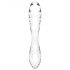 Satisfyer Dazzling Crystal 1 - 2-otsaline klaasist dildo (läbipaistev)