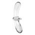 Satisfyer Double Crystal - 2-otsaline klaasist dildo (läbipaistev) 