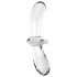 Satisfyer Double Crystal - kahekordne klaasdildo (läbipaistev)