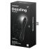 Satisfyer Dazzling Crystal 1 - 2-otsalõpu klaasist dildo (must)