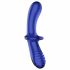 Satisfyer Double Crystal - 2-otsaline klaasdildo (sinine) 