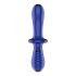 Satisfyer Double Crystal - 2-otsaline klaasdildo (sinine) 