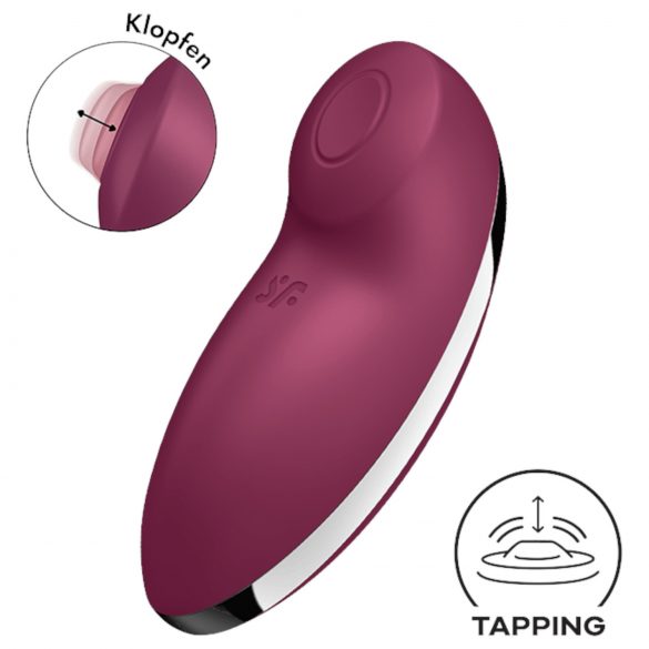 Satisfyer Tap & Climax 2 - 2in1 kliitoristimulaator ja vibraator (punane)