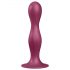 Satisfyer Double Ball-R - imeline punane kleepuva põhjaga dildotäidis