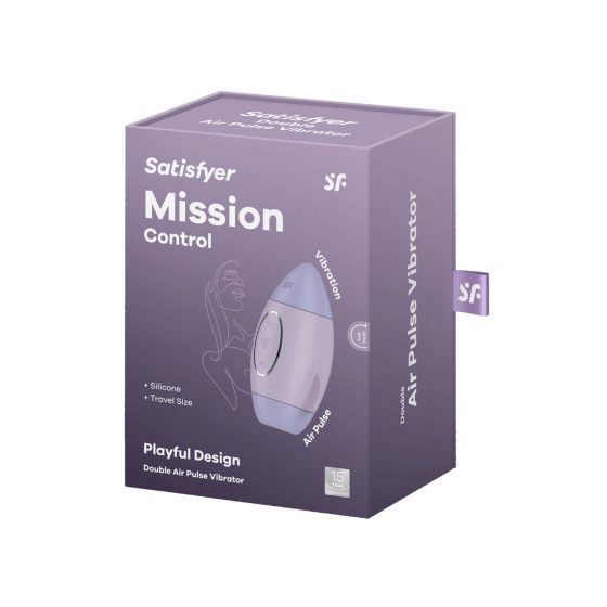 Satisfyer Mission Control - akutoitega õhulaine kliitori stimulaator (lilla)