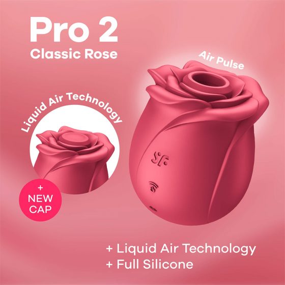 Satisfyer Pro 2 Rose Classic - laetund lainete kliitori stimulaator (punane)