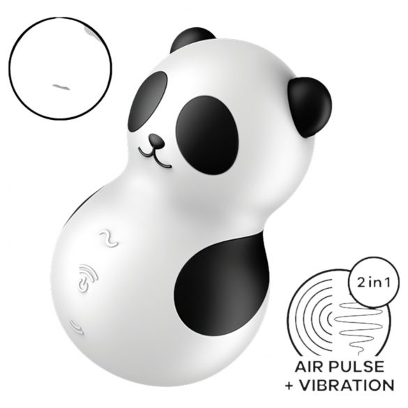 Satisfyer Pocket Panda - õhulainega kliitori stimulaator (must)