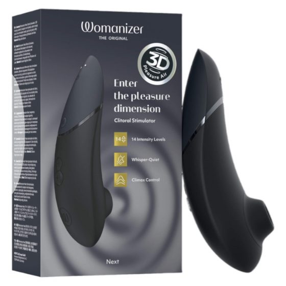 Womanizer Next - akuga, õhulainetega kliitoristimulaator (must)