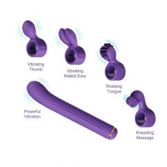 Magic Stick - vahetatava kliitorivarsaga vibraator (lilla)